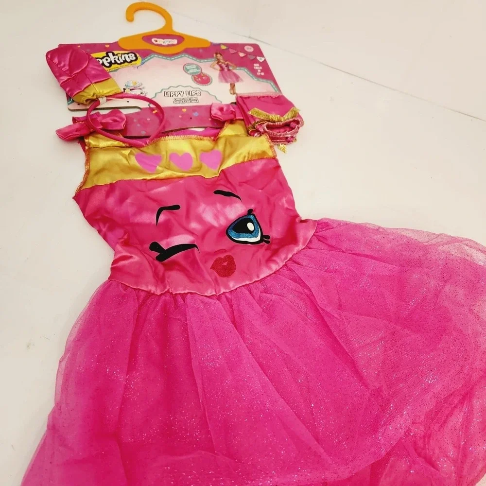 Shopkins Lippy Lips Girls Costume Medium 7-8 – Pink Dress by Disguise‎ - Picture 3 of 5